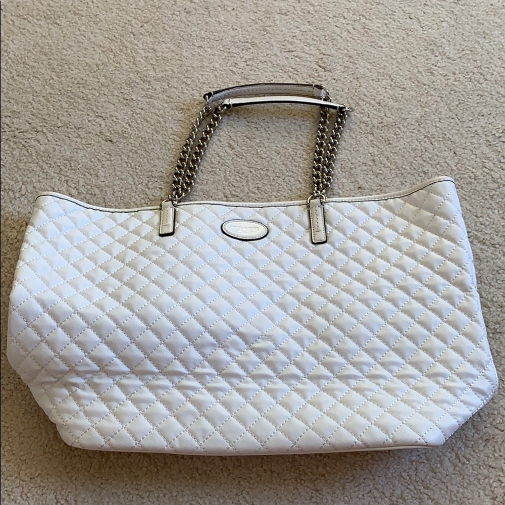Coach Large White Leather Tote 🖤
